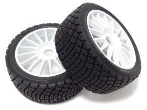 1:6 Primal RC Porsche Rally Tires Installed (glued) on Rims (set of 2)